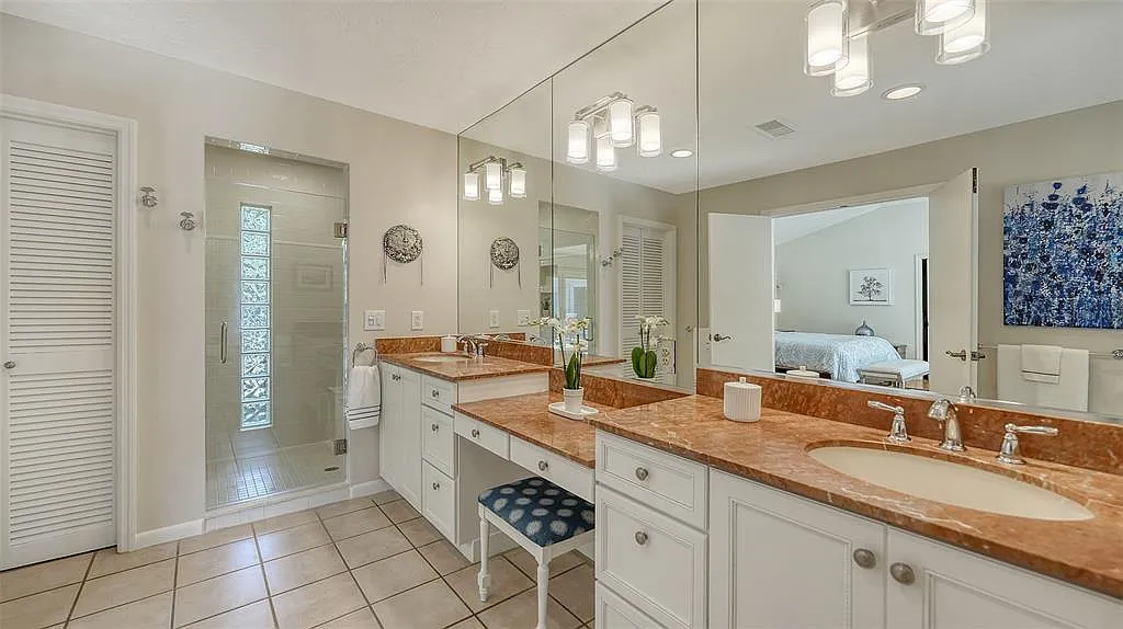 Master bath double vanity