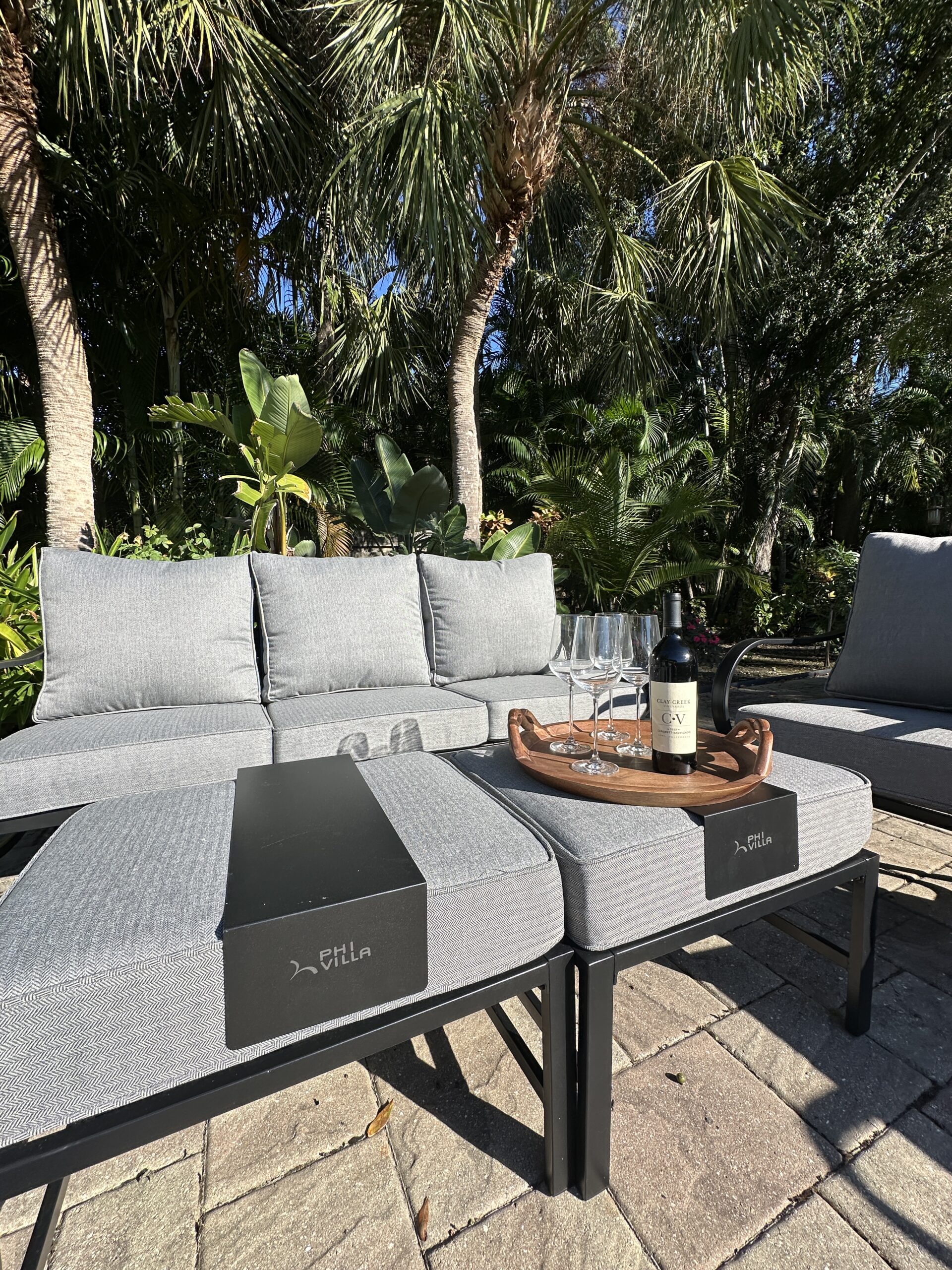 Outdoor sofa area